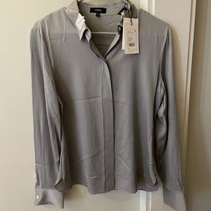 Theory Silk Classic Fitted Shirt